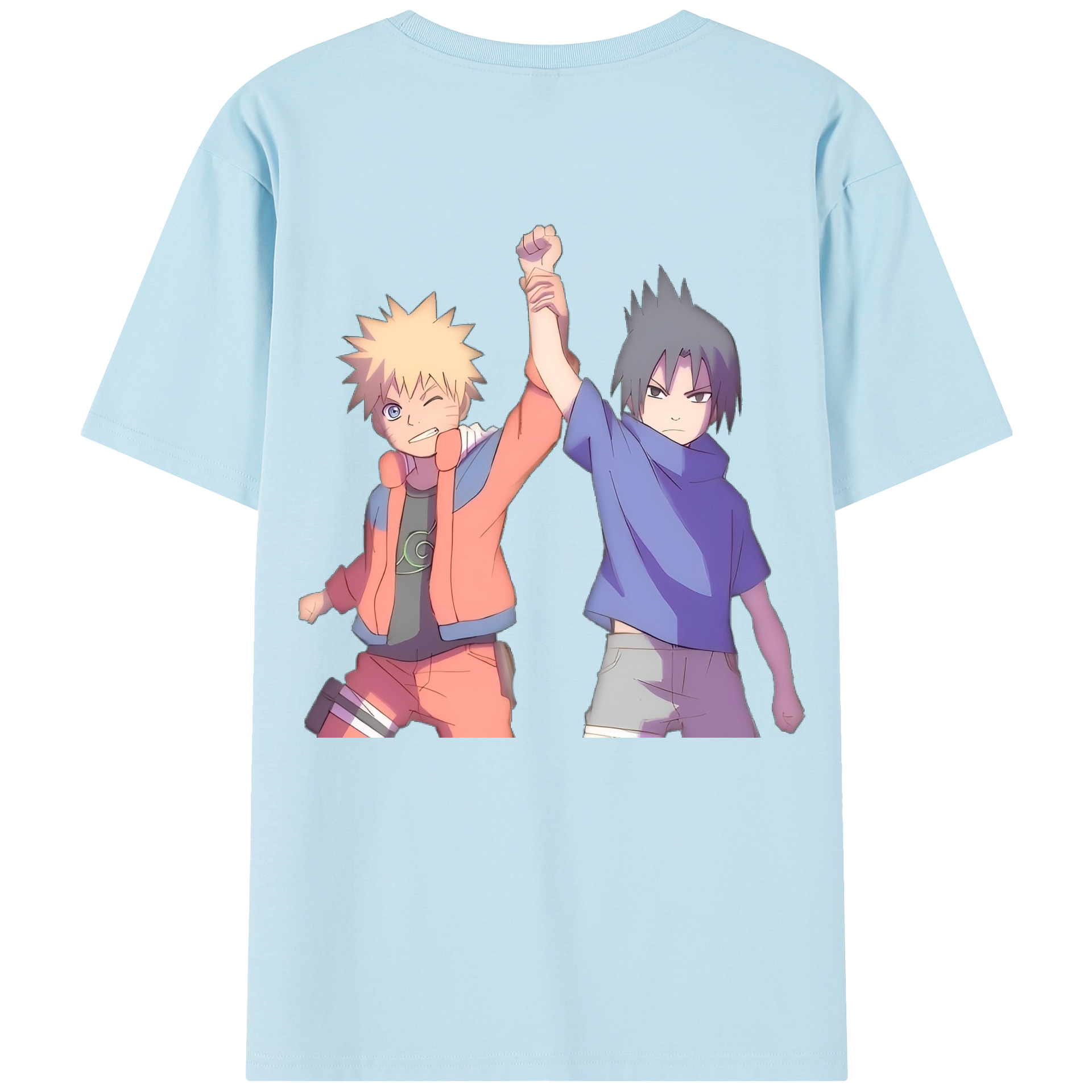 （画像用） NARUTO -ナルト- うちは サスケ Uchiha Sasuke 綿100％半袖Tシャツ（背面プリント）